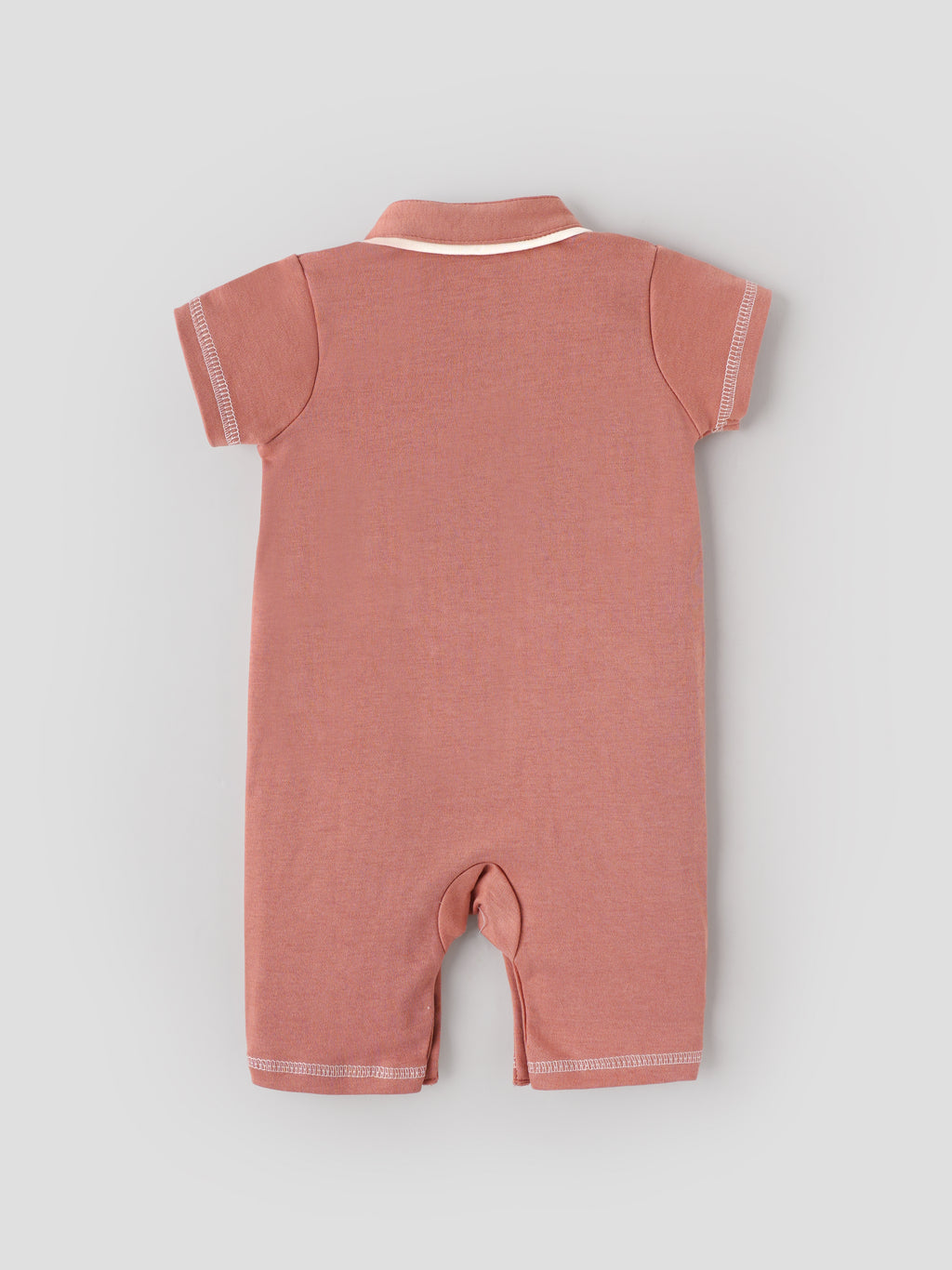 Popees Baby Boys Half Sleeve Romper |Geometric Embroidered |NB–9 Months