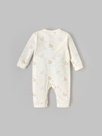 Popees Boys Full-Sleeve Front Open Romper (0-6 Months) Made of Organic Bamboo Cotton Fabric