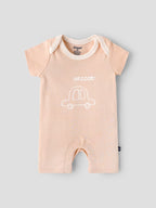 Popees Baby Boys Cotton Car Print Romper| Soft Breathable Short Sleeve Onesie (Tiny, Newborn–6 Months)