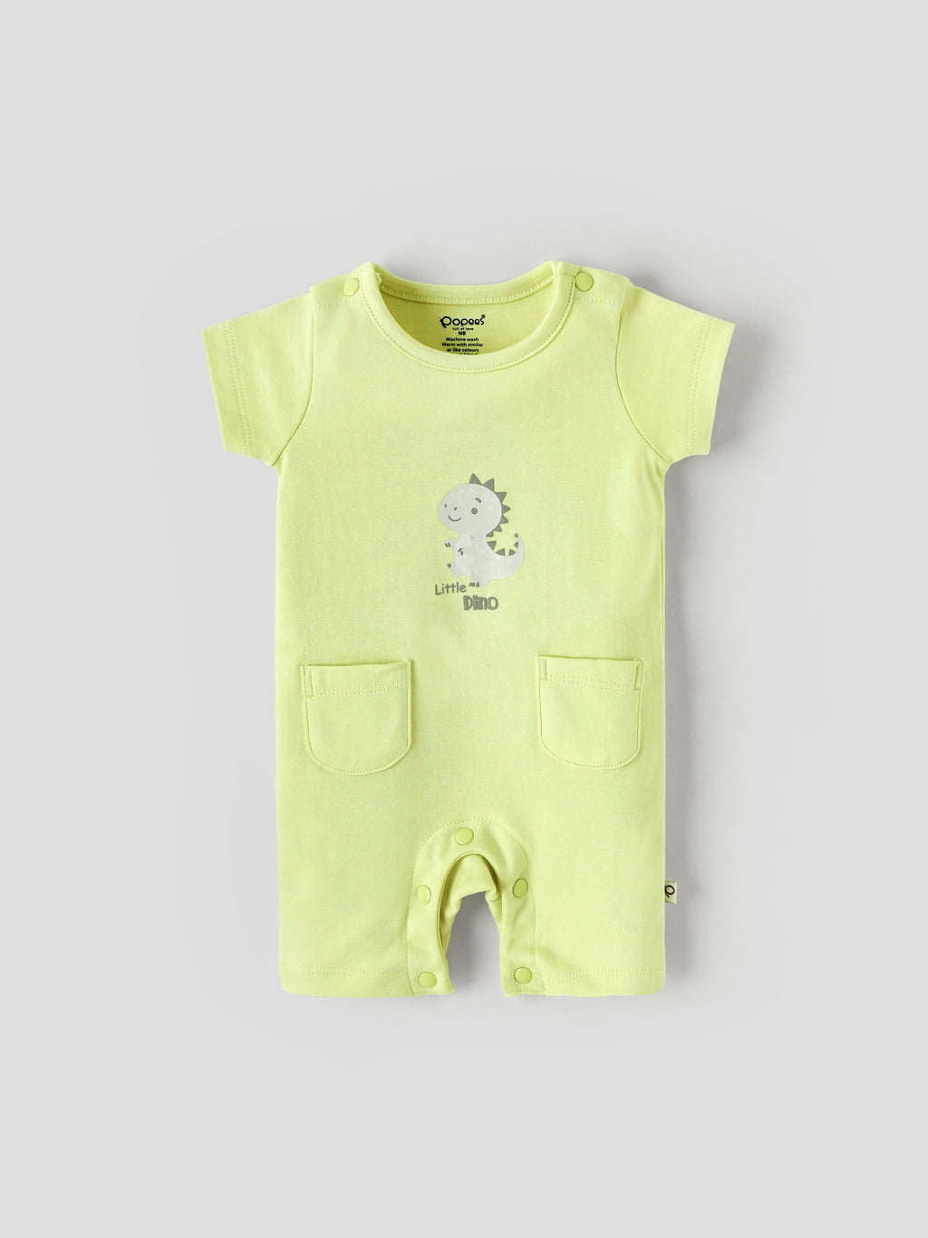 Popees Everyday Half Sleeve Chest Printed Romper(0-6 Months)for Baby Boys