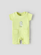 Popees Everyday Half Sleeve Chest Printed Romper(0-6 Months)for Baby Boys