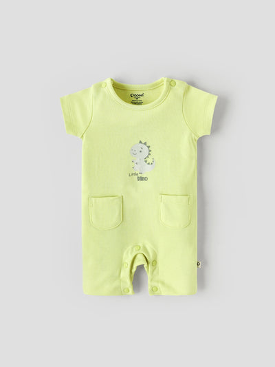 Popees Everyday Half Sleeve Chest Printed Romper(0-6 Months)for Baby Boys