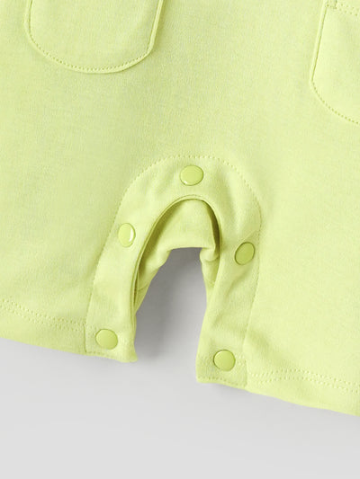 Popees Everyday Half Sleeve Chest Printed Romper(0-6 Months)for Baby Boys