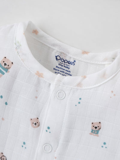 Popees Soft & Stylish All-Over Printed Romper (3-24 Months)for Baby Boys