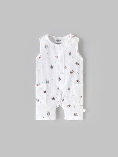 Popees Soft & Stylish All-Over Printed Romper (3-24 Months)for Baby Boys