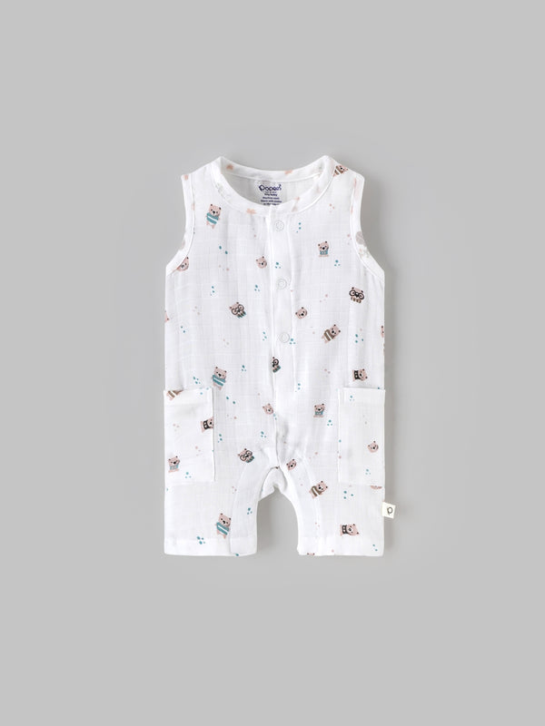 Popees Soft & Stylish All-Over Printed Romper (3-24 Months)for Baby Boys