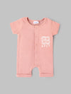 Popees Baby Boys Short Sleeve Romper| Pink| Tint Baby To 6 Months