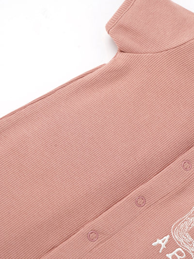 Popees Baby Boys Short Sleeve Romper| Pink| Tint Baby To 6 Months