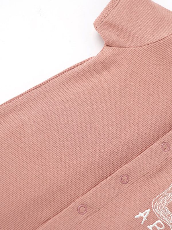 Popees Baby Boys Short Sleeve Romper| Pink| Tint Baby To 6 Months