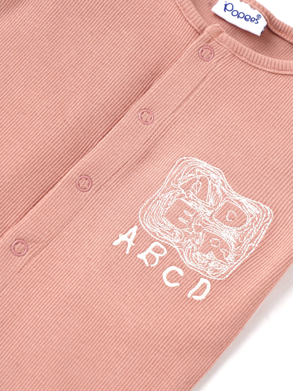 Popees Baby Boys Short Sleeve Romper| Pink| Tint Baby To 6 Months