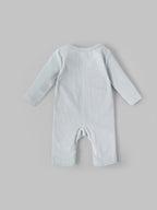 Popees Baby Boys Ribbed Cotton Full Sleeve Romper with Embroidery| Tiny Baby, Newborn-6 Months