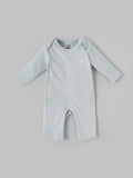 Popees Baby Boys Ribbed Cotton Full Sleeve Romper with Snap Closure| Tiny Baby, Newborn-6 Months