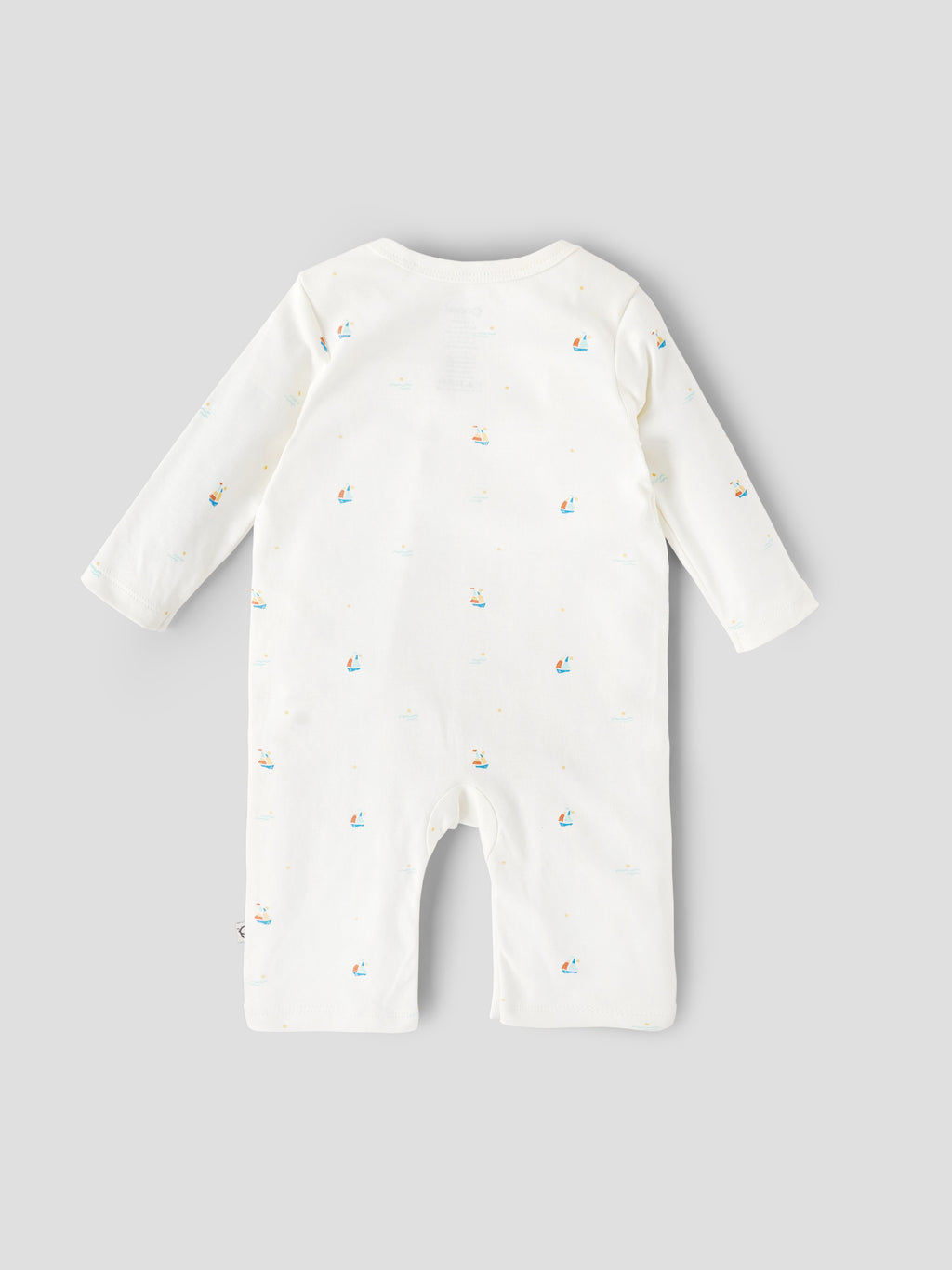 Popees Baby Printed Romper |Cotton Infant Romper, Sailboat Print | Tiny Baby, Newborn to 6 Months