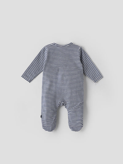Popees Baby Boys Full Sleeves Cotton Sleepsuit| Navy Blue| Newborn To 9 Months