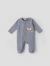Popees Baby Boys Full Sleeves Cotton Sleepsuit| Navy Blue| Newborn To 9 Months
