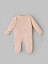 Popees Baby Boys Full Sleeve Sleepsuit| Peach| Newborn To 9 Months