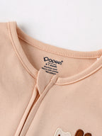Popees Baby Boys Full Sleeve Sleepsuit| Peach| Newborn To 9 Months