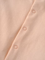 Popees Peach Baby Sleepsuit with Sun Embroidery | Tiny Baby, Newborn to 6 M