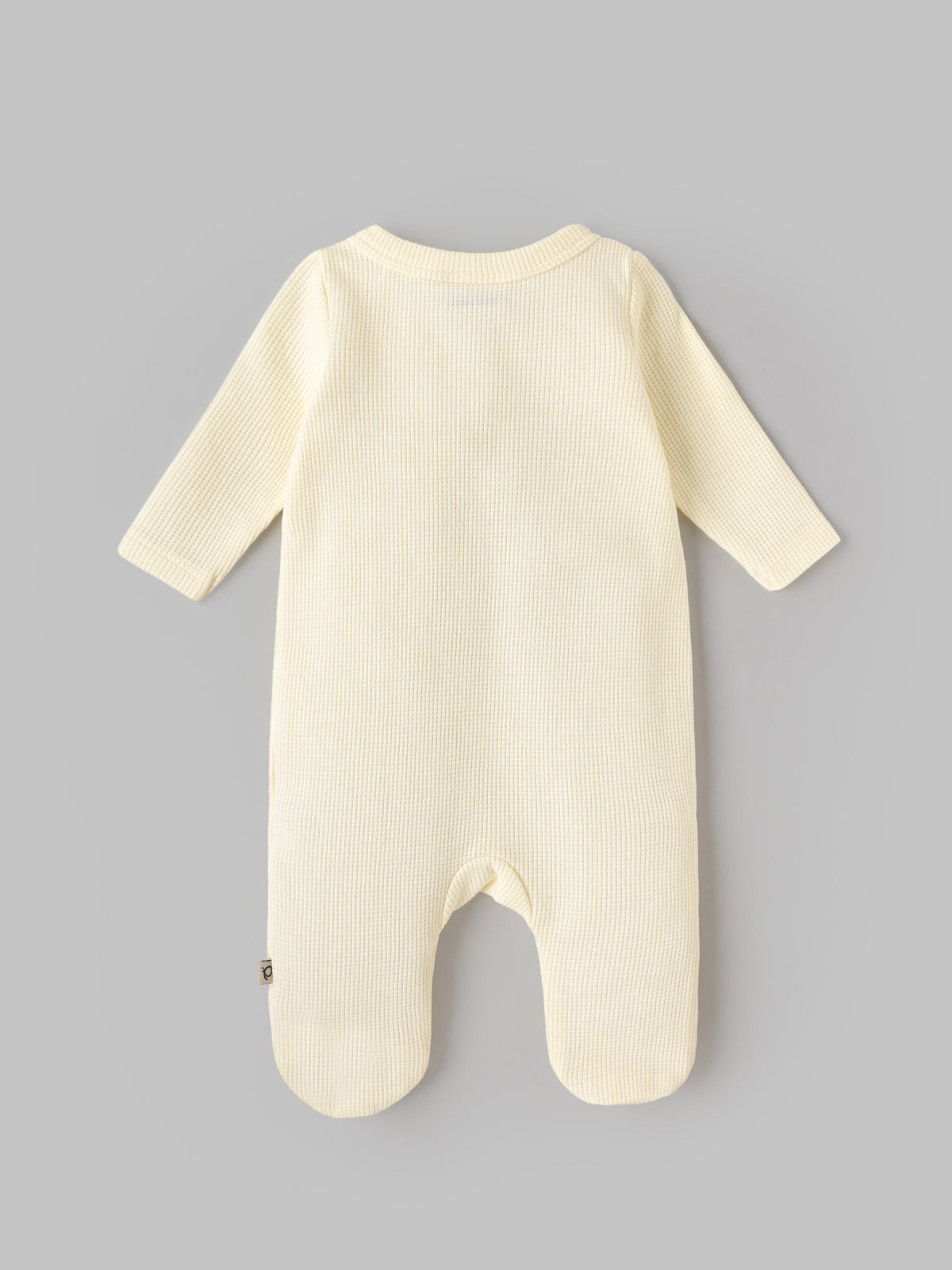 Popees Baby Soft & Comfy Full Sleeve Waffle Footed Romper | Cute Bear Embroidery |NB-6 Months