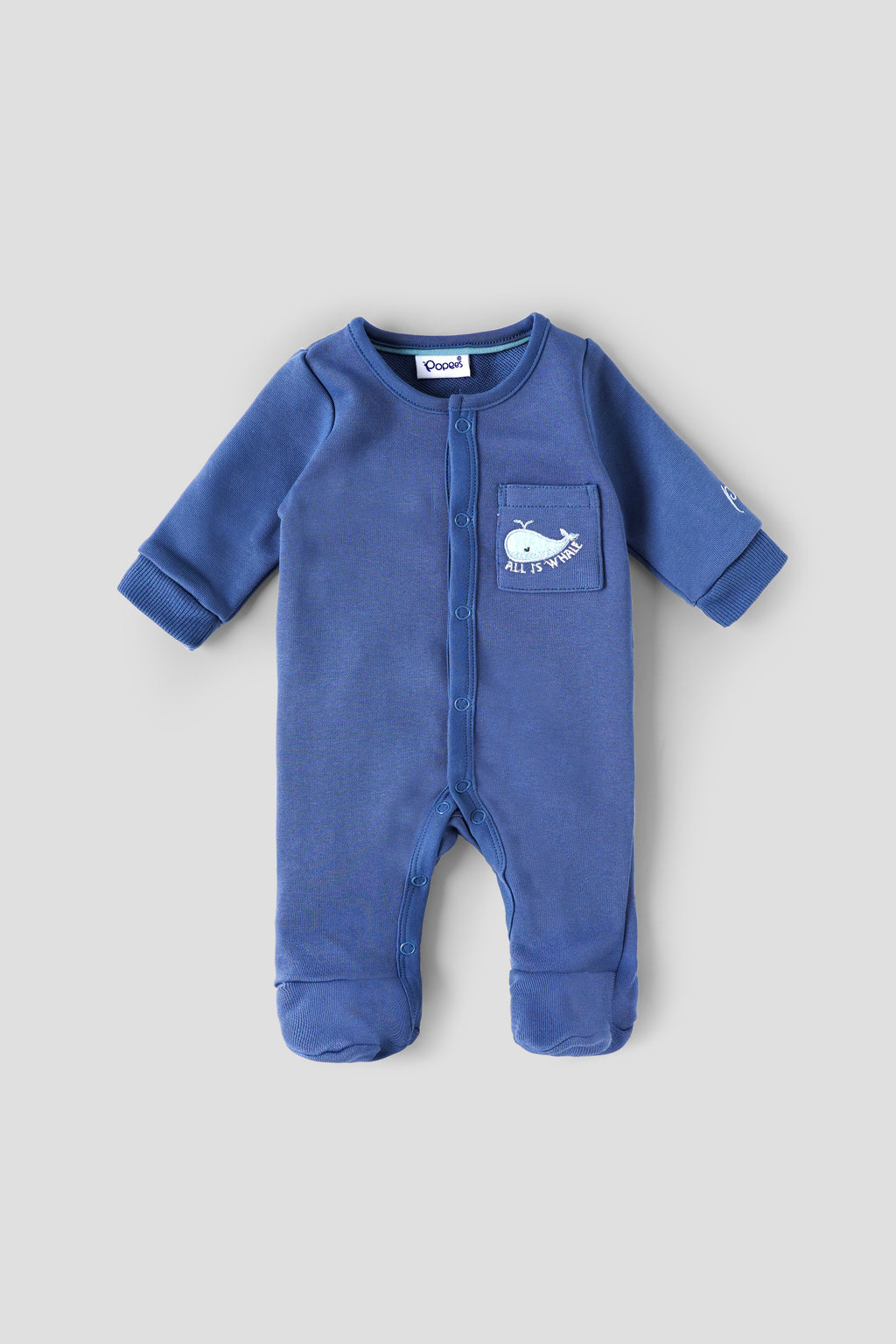 Popees Baby Boys Cotton Full Sleepsuit Romper| Tiny Baby, NewBorn -6 Months