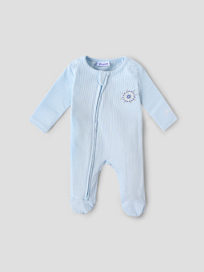 Popees Unisex Full-Sleeve Front Open Sleepsuit (0-9 Months)