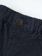 Popees Baby Boys Cotton Denim Shorts with Elastic Waistband| Newborn- 9 Months