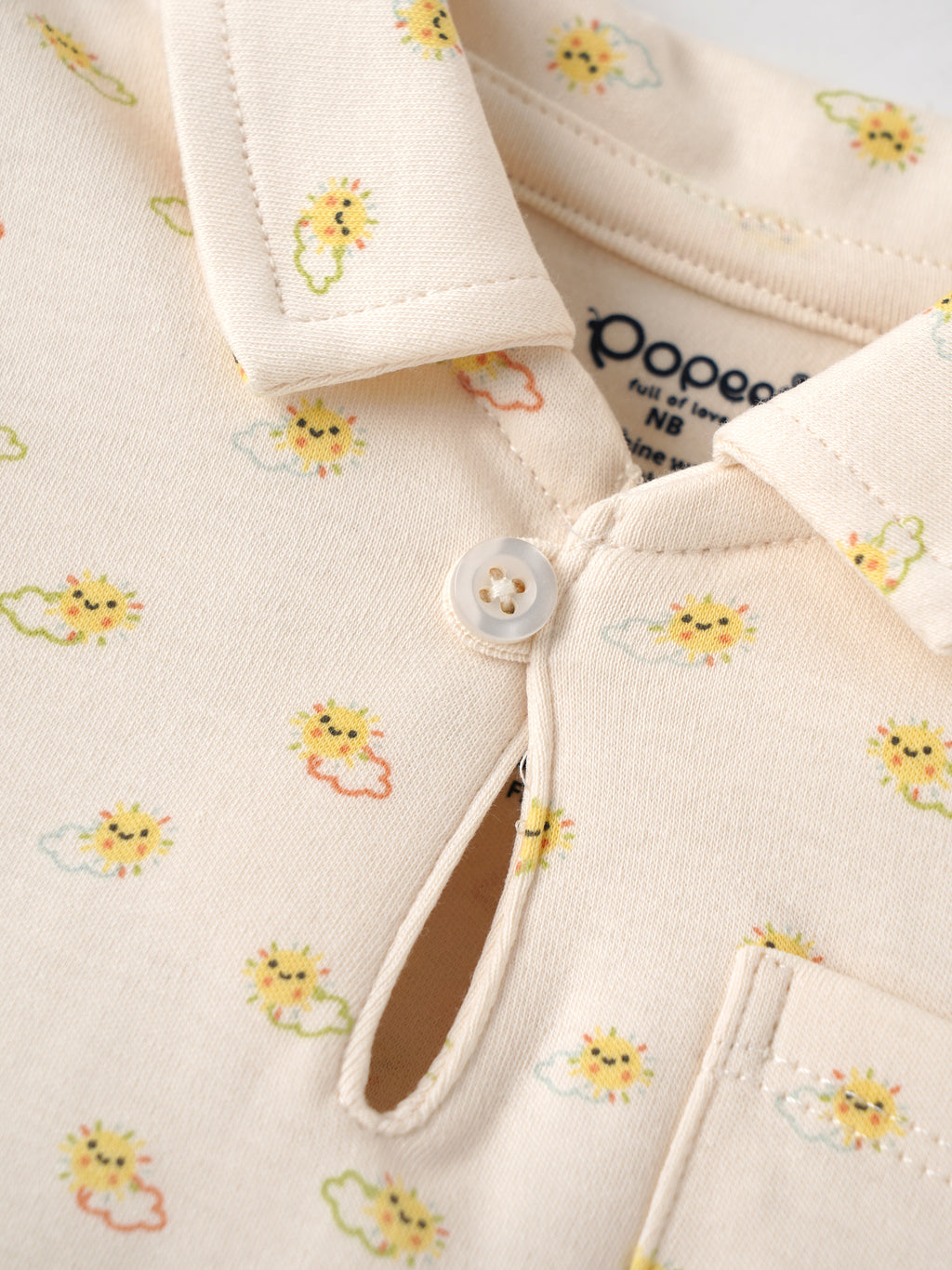 Popees Baby Boys Soft & Stylish Printed Top & Bottom Set | Cute Floral Print Collared Top with Front Pocket & Matching Shorts | Comfortable Casual Wear Set | 0-9 Months