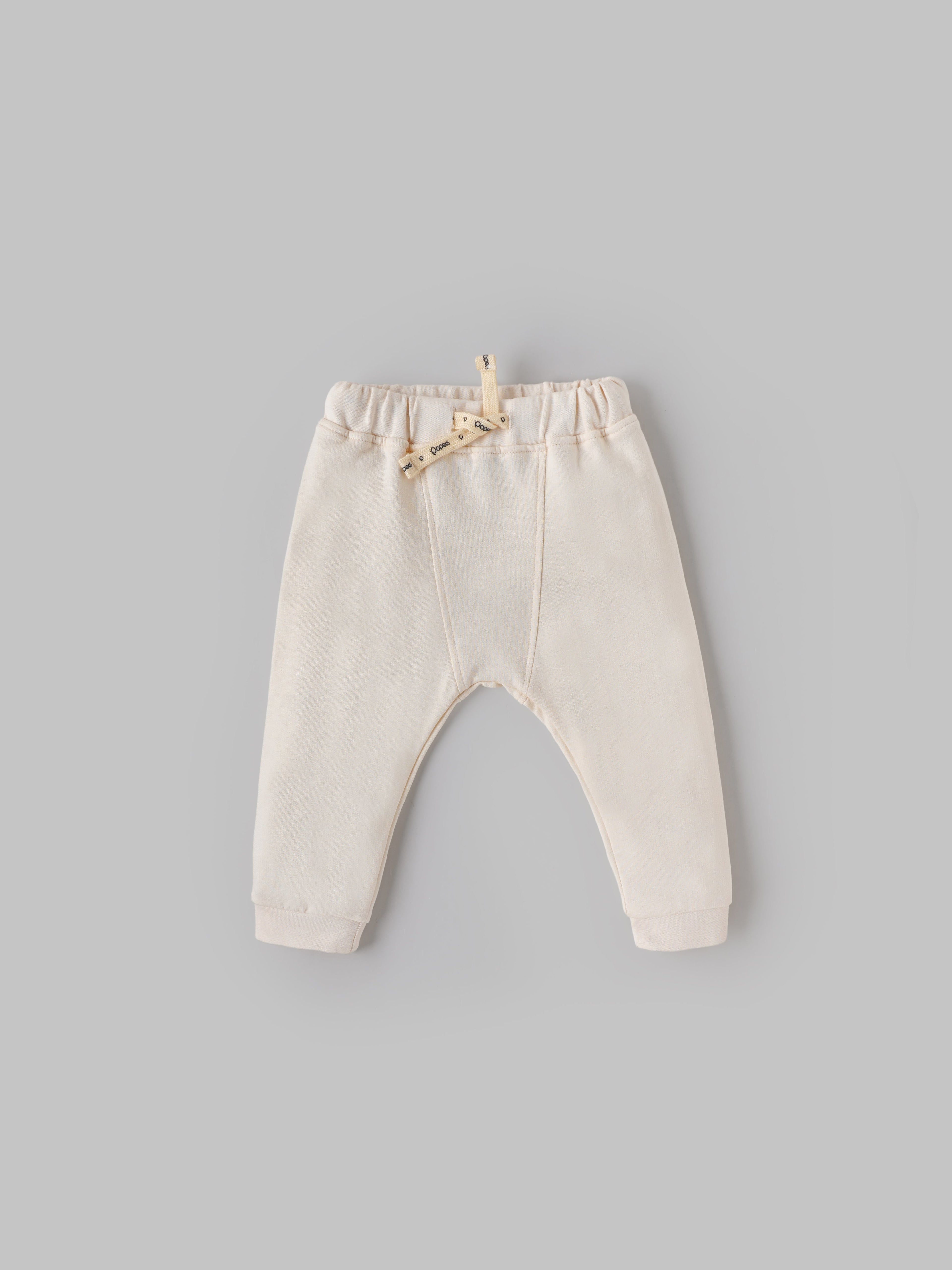 Popees Baby Boys Full Sleeves Cotton Co-ord Set| Cream| Newborn To 9 Months