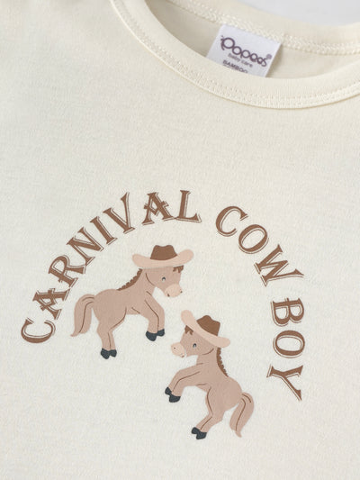 Popees Boys Half-Sleeve Shoulder Open Co-ord Set (0-9 Months) Made of Organic Bamboo Cotton Fabric