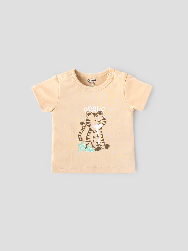 Popees Comfy & Cute  Printed Top & Bottom Set(0–9 Months) for Baby Boys