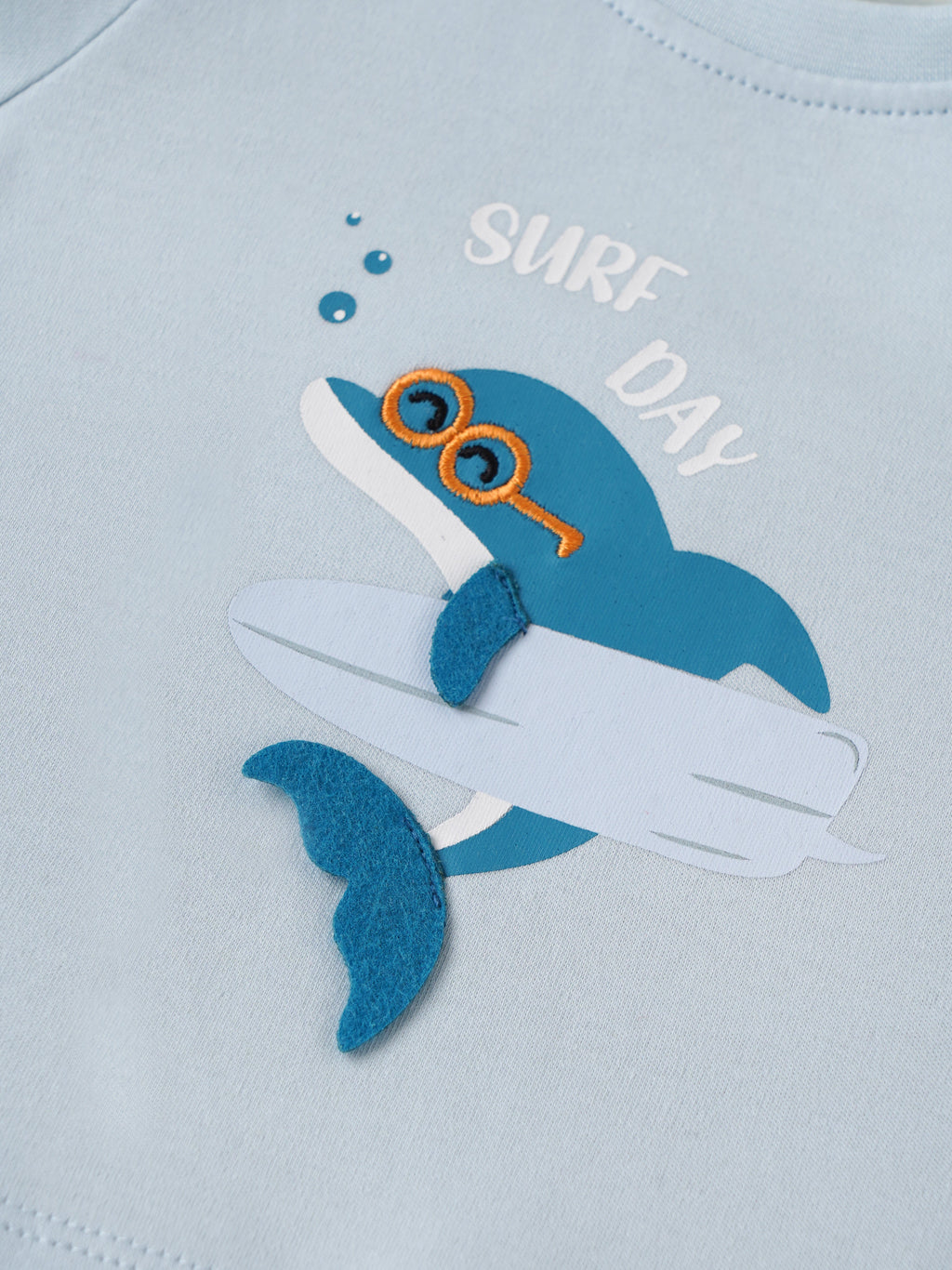 Popees Baby Boys T-Shirt and Shorts Set| Light Blue & Navy| Newborn-12 Months