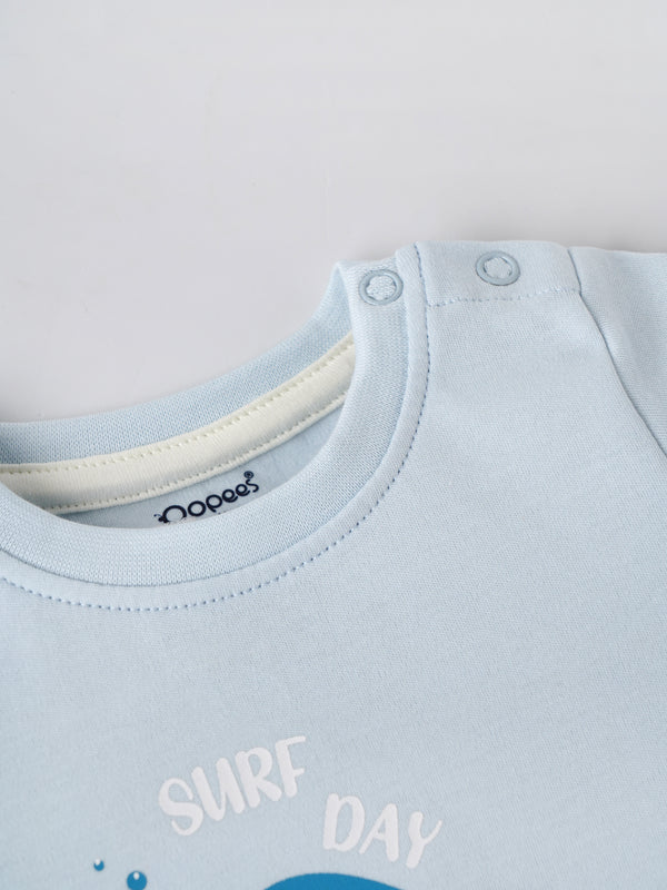 Popees Comfy & Cute  Printed Top & Bottom Set(0–9 Months) for Baby Boys