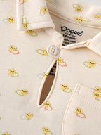 Popees Baby Boys Soft & Stylish T-Shirt | Cute Collared Half Sleeve Top with Front Pocket | Comfortable Casual Wear | 0-9 Months