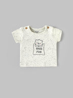 Popees Baby Boys Cotton Printed T-Shirt with Shoulder Buttons| 0-9 Months