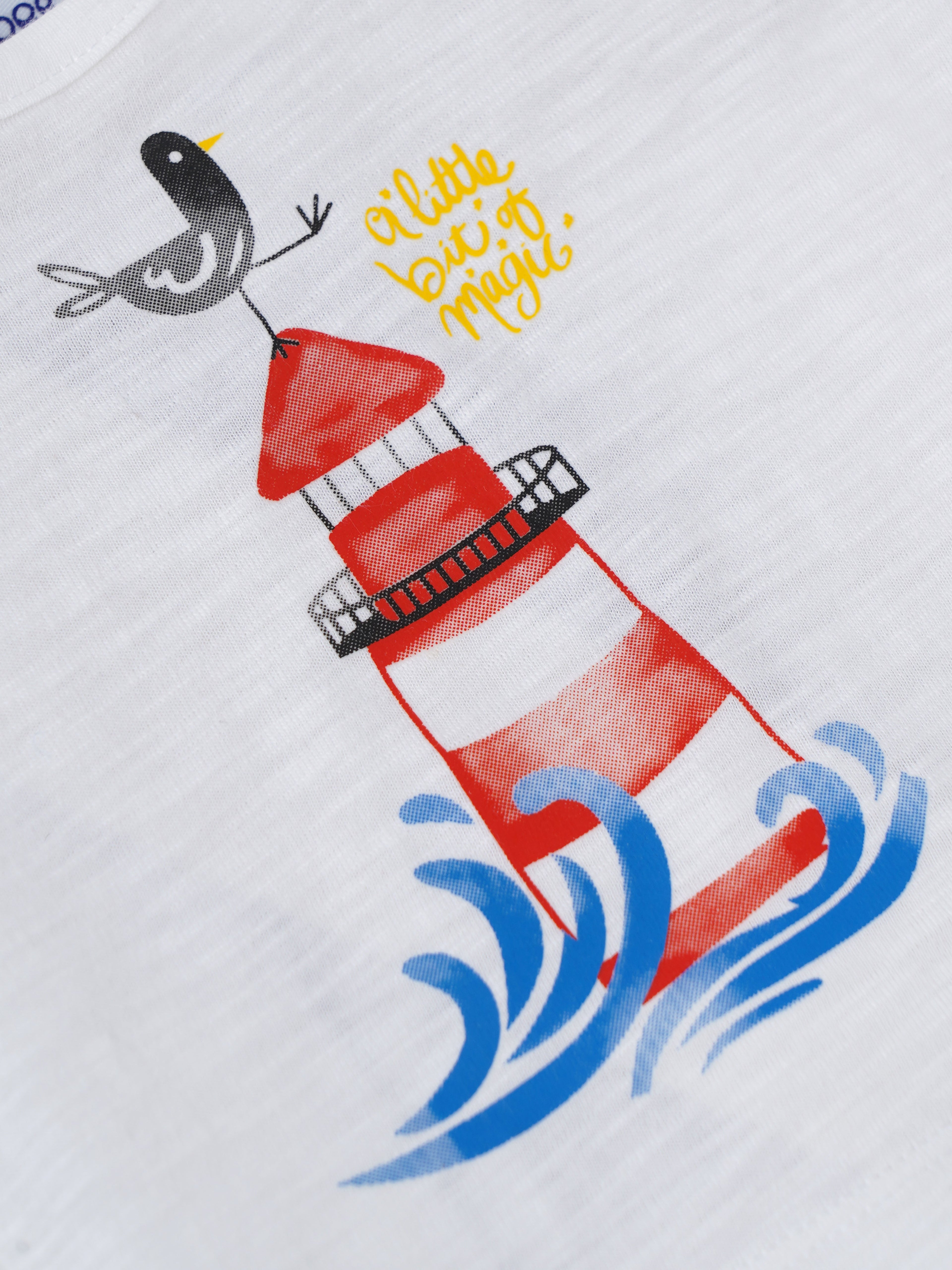 Popees Baby Boys Short Sleeves Cotton T-Shirt| White| 0-9 Months