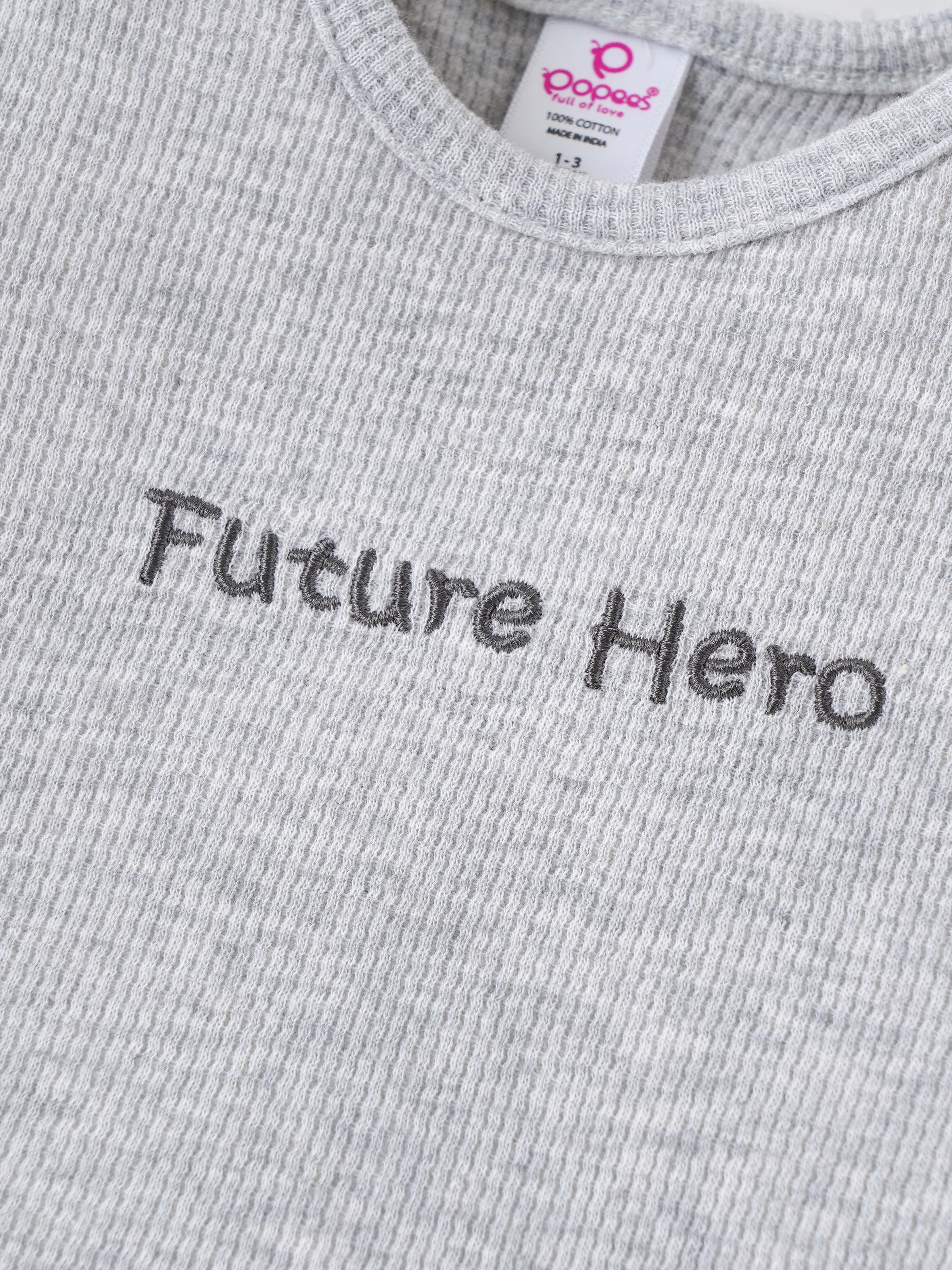 Popees Soft & Stylish Letter Printed with Half Sleeve T-Shirt(0-9 Months)for Baby Boys