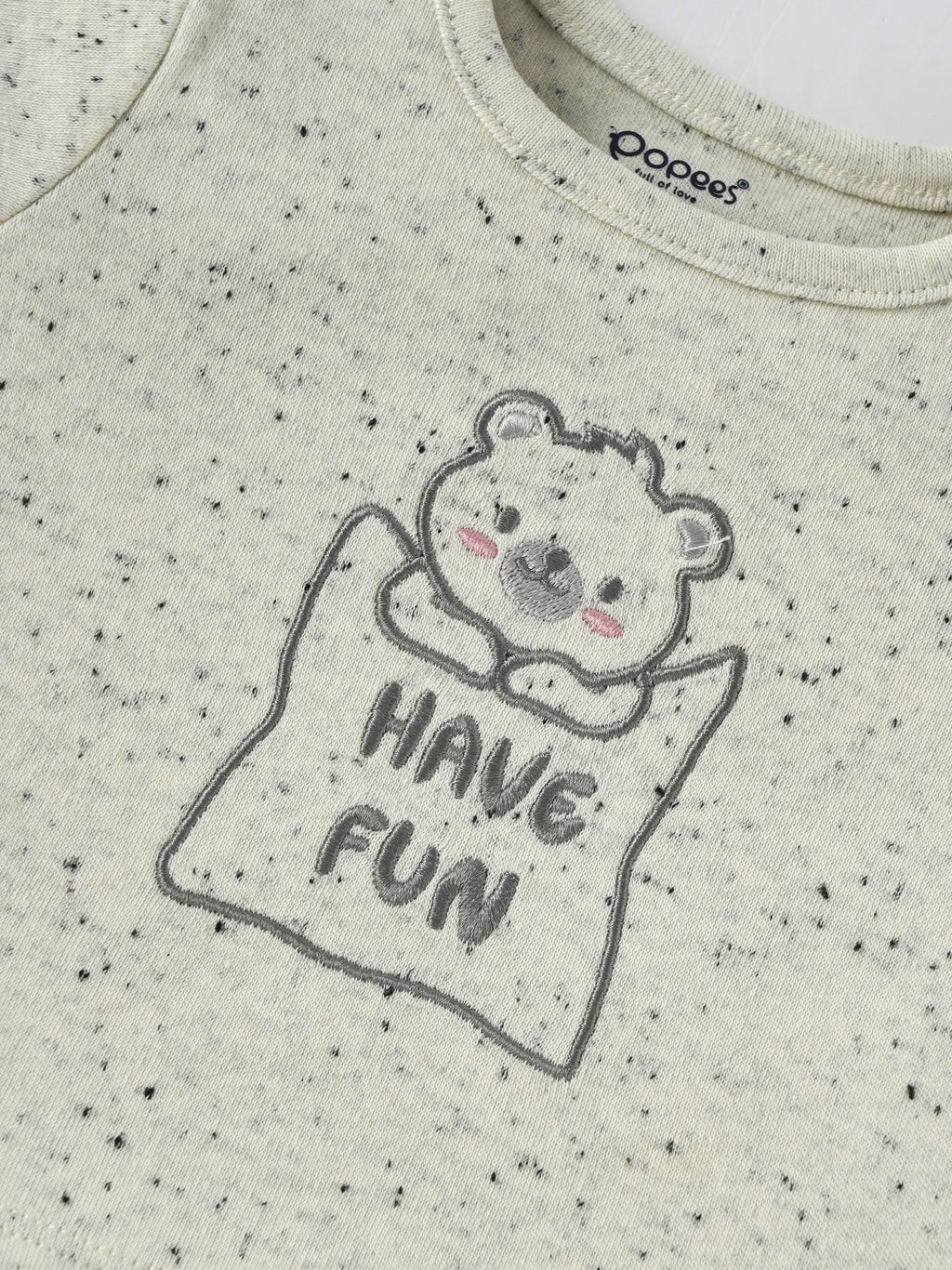 Popees Baby Boys Cotton Printed T-Shirt with Shoulder Buttons| 0-9 Months
