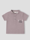 Popees Baby Boys Soft & Stylish T-Shirt | Cute Half Sleeve T-Shirt with “Cool Plans” Graphic & Button Front | Comfortable Casual Wear | 0-9 month