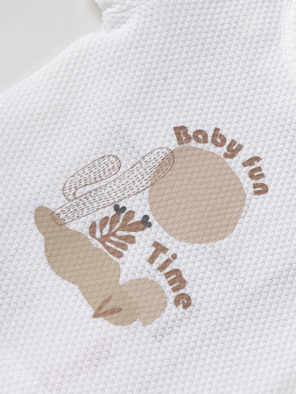 Popees Baby Boys Printed T-Shirt| Newborn–9 Months |Soft Cotton, White
