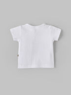 Popees Baby Boys White “Little Sprout” T-Shirt| Newborn to 9 Months