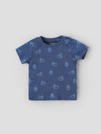 Popees Boys Cotton Shirt with Vertical Stripes| Blue & Beige| Newborn to 9 Months