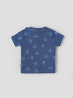 Popees Boys Cotton Shirt with Vertical Stripes| Blue & Beige| Newborn to 9 Months