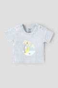 Popees Baby Boys Cotton Printed T-Shirt|Half Sleeve Round Neck Graphic Tee, Soft Breathable Casual Wear| Newborn–9 Months
