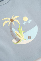 Popees Baby Boys Cotton Printed T-Shirt|Half Sleeve Round Neck Graphic Tee, Soft Breathable Casual Wear| Newborn–9 Months