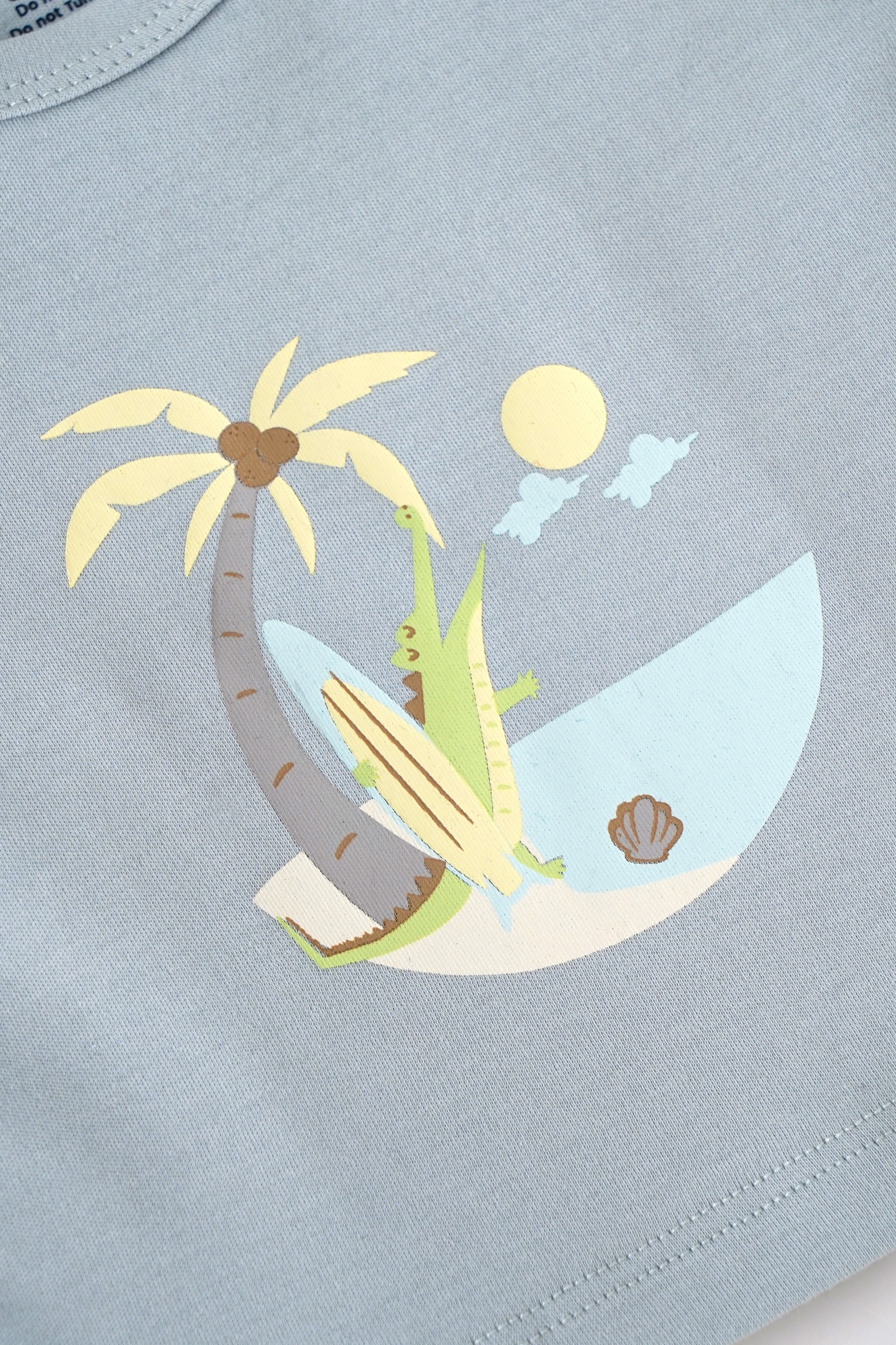 Popees Baby Boys Cotton Printed T-Shirt|Half Sleeve Round Neck Graphic Tee, Soft Breathable Casual Wear| Newborn–9 Months