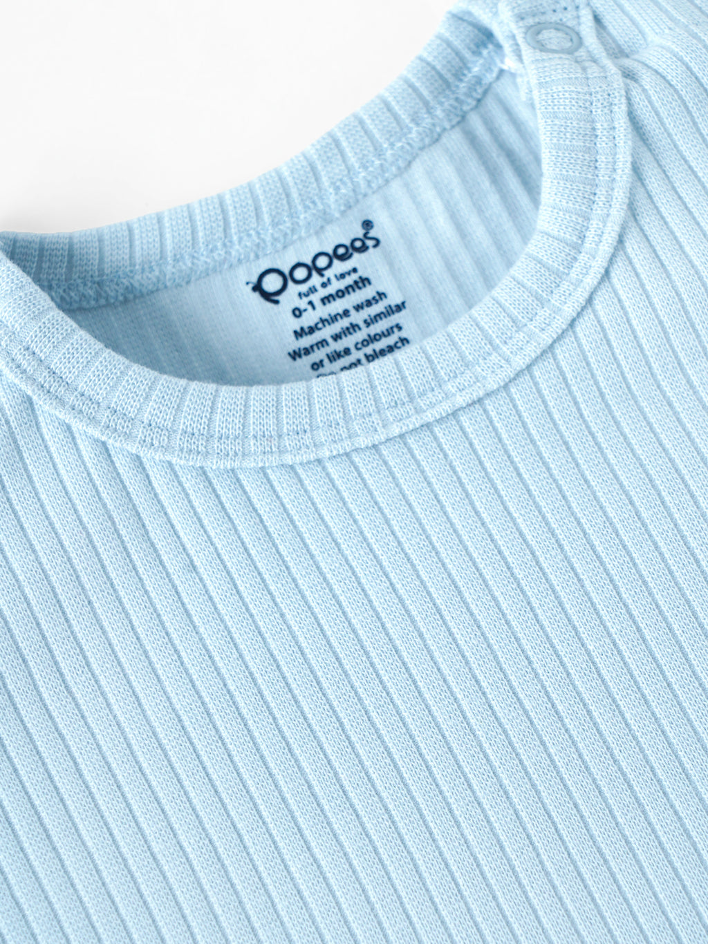 Popees Baby Boys Ribbed Cotton T-Shirt(0-9 Months) | Soft, Breathable & Comfortable Daily Wear
