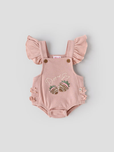 Popees Baby Girls Cotton Sleeveless Bodysuit| Peach| Newborn To 9 Months