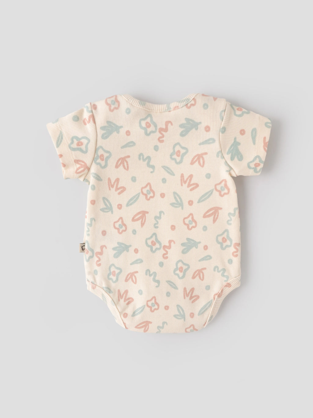 Popees Baby Floral Print Cotton Bodysuit |Soft Short Sleeve Onesie for Tiny Baby, Newborn to 6 Months