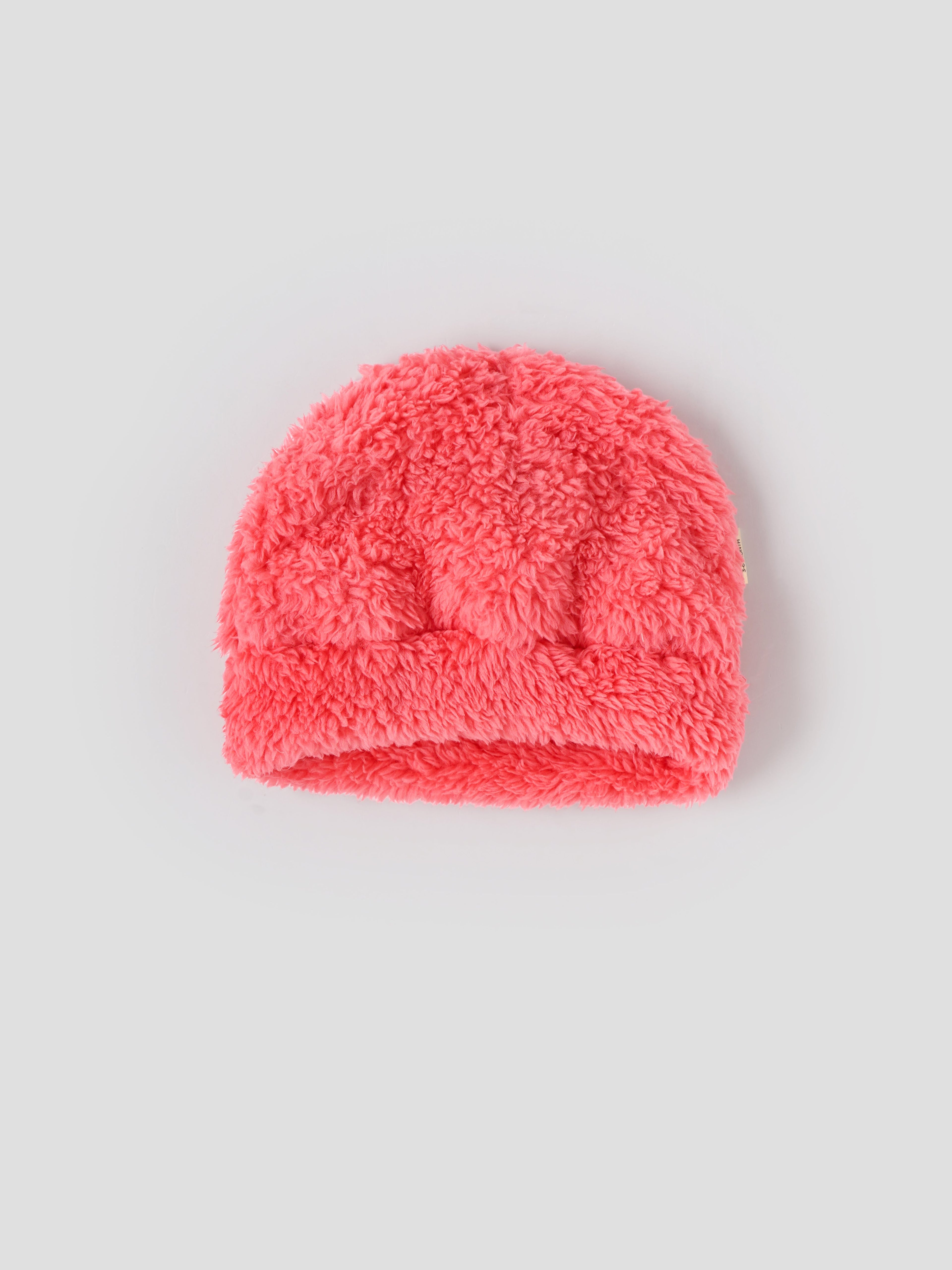 Popees Infant Girls Faux Fur Winter Beanie Cap| Coral Pink| 0-6 Months