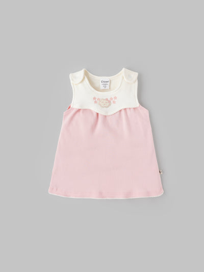 Popees Beautiful & Stylish Outfit Printed Sleeveless Dress (0–9 Months) for Baby Girls